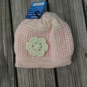 Knit Flower Winter Hat